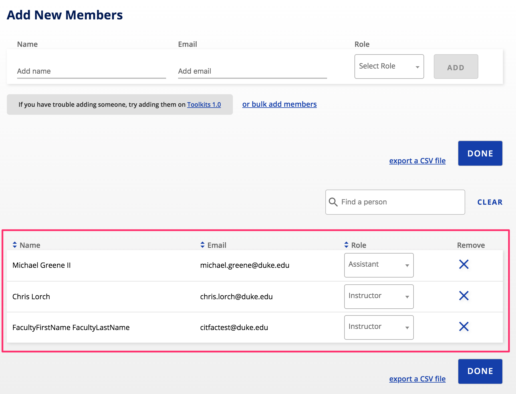 Members added to kit